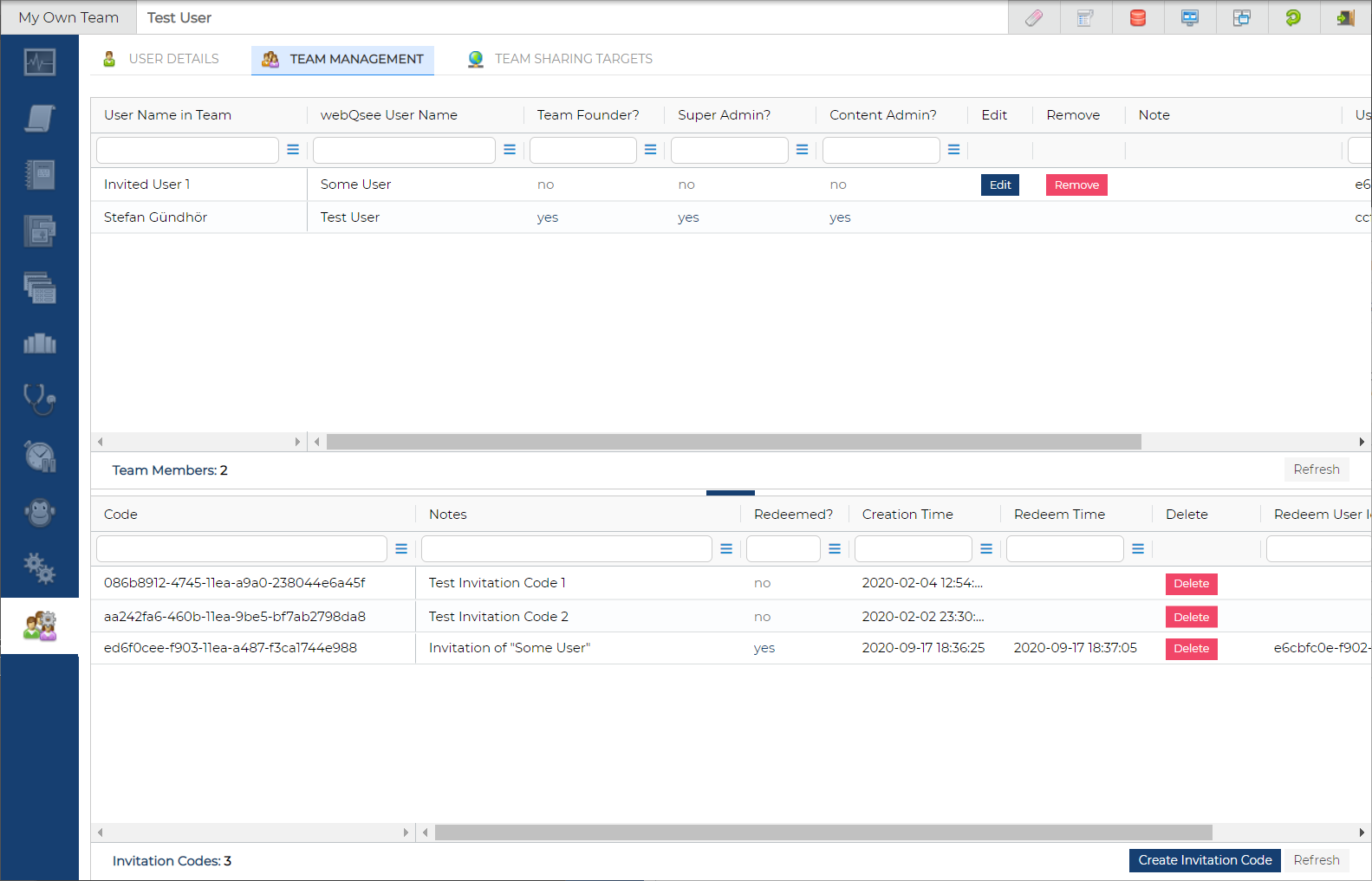 webQsee team management